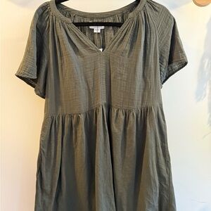 Velvet Olive Green dress